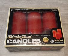 Red Battery LED Flameless Candles 3 pack