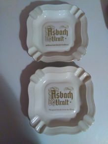 1970s vintage asbach uralt brandy ashtrays