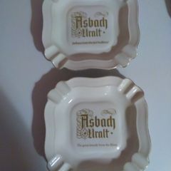 1970s vintage asbach uralt brandy ashtrays