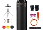 Punching Bag for Adults, 4ft PVC Heavy Boxing Bag Set, Punching Bag with Chains and Gloves, Hanging Boxing Bag for MMA Karate Judo, Muay Thai Kickboxing Boxing, Home Gym Training, (Unfilled)