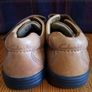 Clarks beige leather velcro shoes boys 2 1/2 F Image 4
