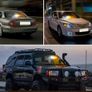 Car suction cup 8 strobe flashing light  LED  yellow and white Image 3