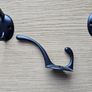 12 Coat Hooks hanger double hook black die cast Image 3