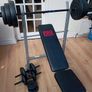 Adjustable Pro Power weight bench + weights + bars Image 2