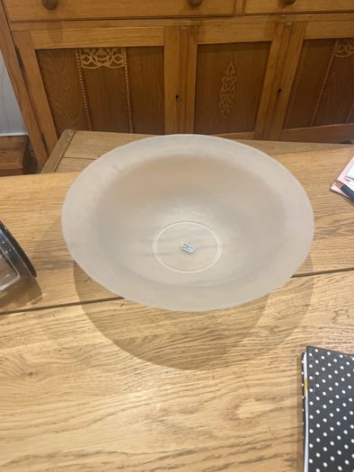 Frosted glass bowl