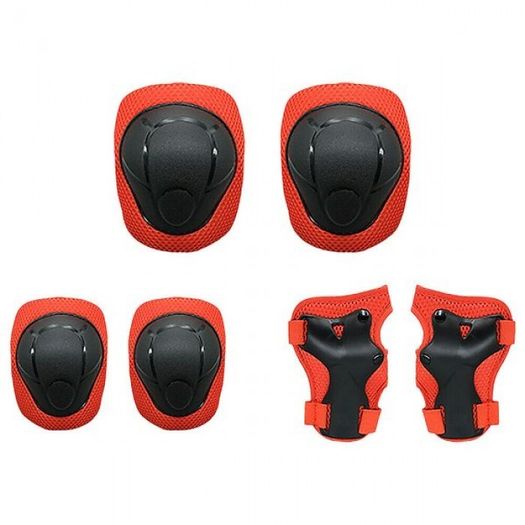7 in 1 Kids Protective Gear Set - Helmet, Knee, Elbow & Wrist Pads Red