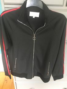 GRACE & MILA Black /Red Bomber Jacket