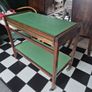 Trolley/folding Table model Vintage Teak Midcentury metamorphic table folding trolley Image 4