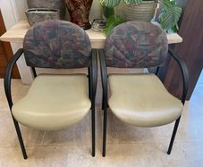 2 x Solid Padded Carver Dining Chairs - Can Deliver