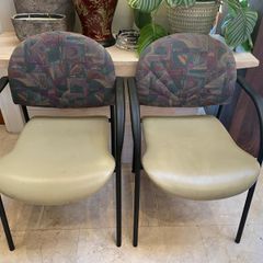 2 x Solid Padded Wooden Carver Dining Chairs - Can Deliver