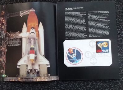 USA Stamps : NASA : 25th Anniversary - The STS-8 Challenger Flight Cover - " Space Mail " - 1983