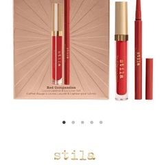Stila Red Compassion Liquid Lipstick & Lip Liner Gift Set  brand new
