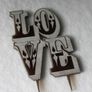 Love Acrylic  Wedding CakeTopper Anniversary Decor Sings Just Married Image 2