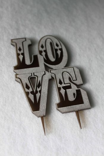 Love Acrylic  Wedding CakeTopper Anniversary Decor Sings Just Married