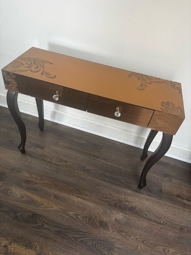 Glass hall table and mirror