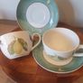 Set of 3 Wedgwood "Sarah's Garden" Pattern Cups and Saucers in Perfect Condition Fruit Bees Butterflies Image 3