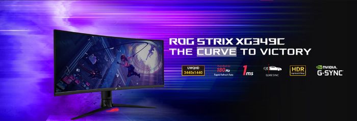 ASUS Curved Gaming Monitor Ultra Wide QHD VA LED 180Hz FreeSync Premium Pro for Immersive Gameplay