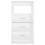 Desk High Gloss White 140x50x76 cm Chipboard Image 2