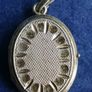 Antique Solid Silver 925 Locket Oval Stepped Pendant Necklace Picture Photo Vintage Jewelry 7,6g Image 3