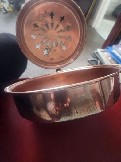 Victorian copper and brass  warming pan.