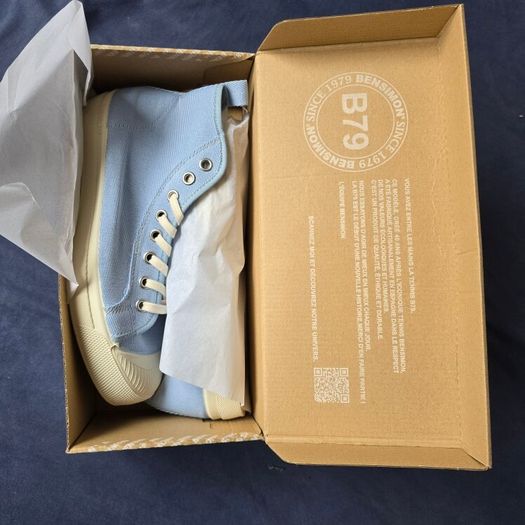 Bensimon B79 Denim Men's Sneakers / Trainers, Canvas, Blue, EU 42, UK 8