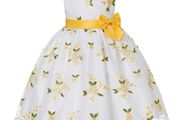 New embroidered bow dress gauze princess girl dress Sz 4-5yrs