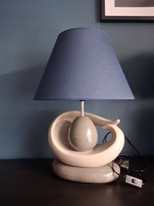2 x Grey Lamps and lampshades