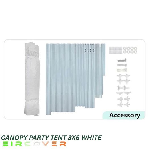 Gazebo Canopy  Party Tent  3m x 6m White