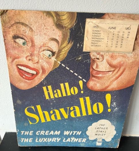 1953 Shaving Cream Advertising Calendar