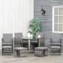 8-Seater Rattan Furniture Set Wicker Weave Patio Dining Table Seat Image 10