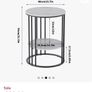 Marble and black end table Image 5