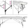 Mobile Aluminium Massage Table 2 Zones Height-Adjustable Including High-Quality Aluminium Headrest and Bag Various Colours. Image 3