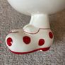 Vintage Carlton Ware Walking Ware Red Polka Dot Footed Sweet Dishes Bowls Pair Image 4