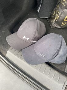 Nike and under armour caps