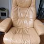 Tan Leather Reclining Chair. Image 7