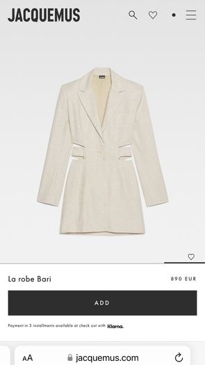 Jacquemus La Robe Bari
