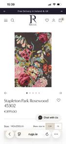 Stapleton Park Rosewood Designer Rug Brand New RRP 899