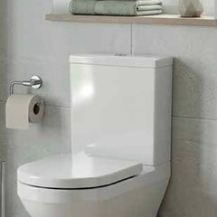 Kova comfort height toilet Fully back to wall and open back