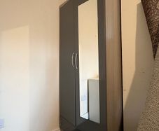 2 Door Wardrobe with Mirror & Bottom Drawer