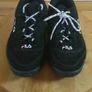 FILA Womens Disruptor Low Top Black Suede Sneakers Euro 39.5 UK \ Ire 6 Chunky Y2K Image 2