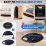 450 LBS Foldable Mini Trampoline for Adults, 40 inch Indoor Fitness Rebounder with U-Shape Adjustable Foam Handle, Quiet Bungee Jump System & Cordless Jump Ropes Image 4