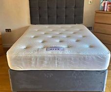 Brand New Stylish single Divan Beds.. Multiple Options Of Headboards. Tufted Memory Foam Mattresses Available. Drawers Storage Available