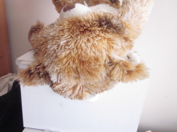 Build a Bear Champ Brown Calico Bear Heart Patch Plush Toy