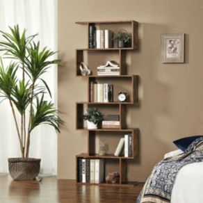 New 6-Tier Wooden Bookcase Storage - FREE P&P