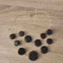 Lava stone jewelry set of necklace, bracelet, earrings and ring Image 6