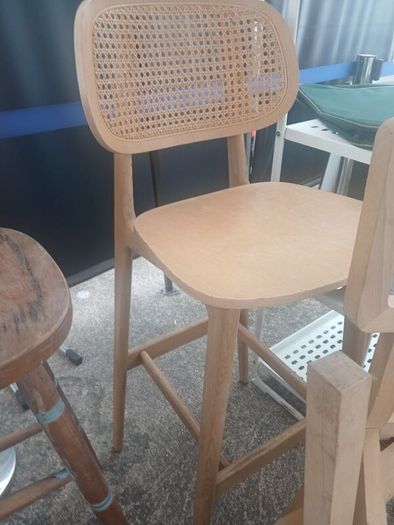 BESPOKE TITUS Rattan Oak Bar Stool, exceptional quality