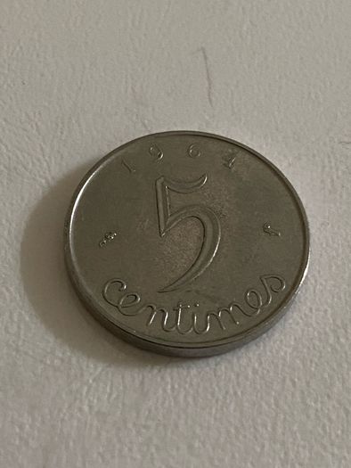 1964-1971 French 5 centimes