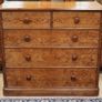 Superb Victorian Figured Pitch Pine Chest of Drawers Image 2