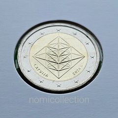 Latvia 2024 year Uncirculated 2 Euro coin.