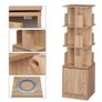 BRAND NEW Bookshelf 3 level storage shelf with cabinet made of MDF light oak Image 4